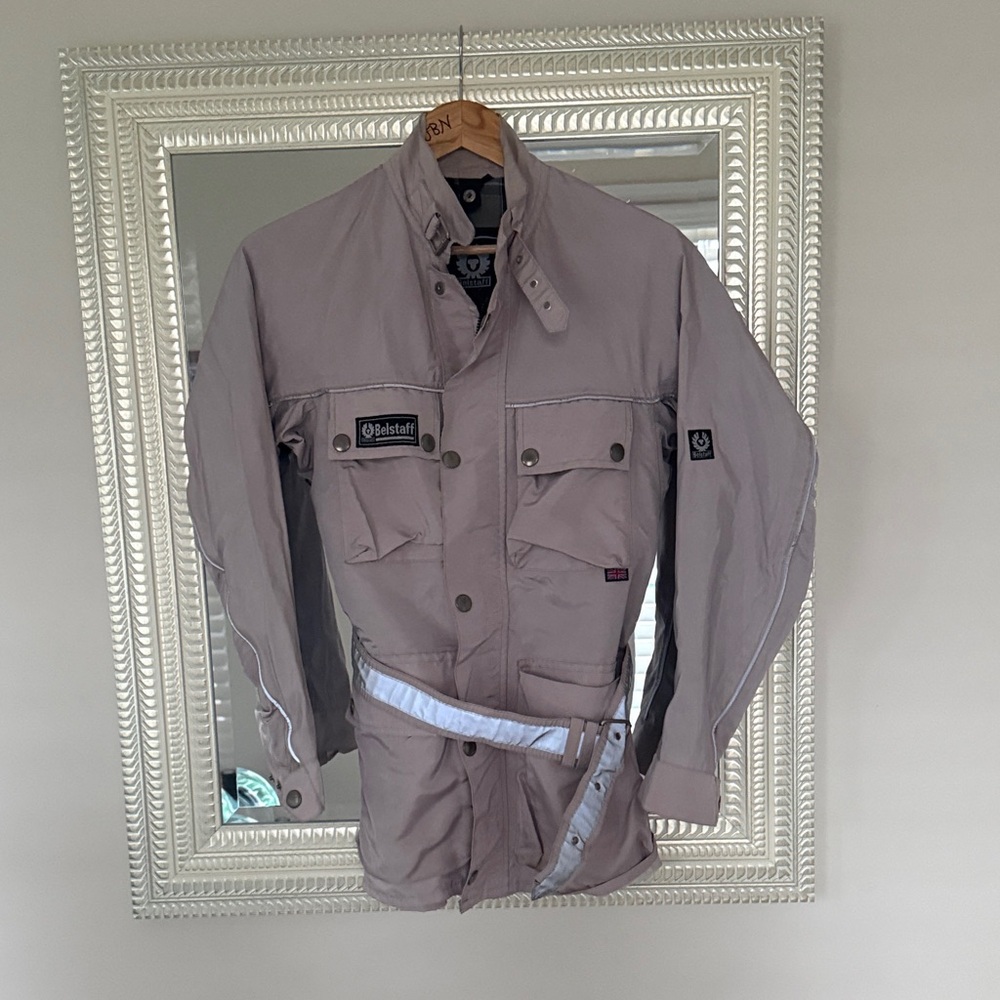 Belstaff Women's Light Pink Utility Jacket with Belt